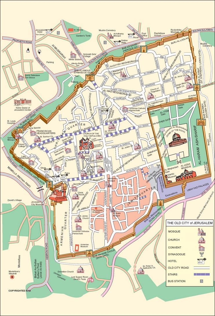 Jerusalem city center map
