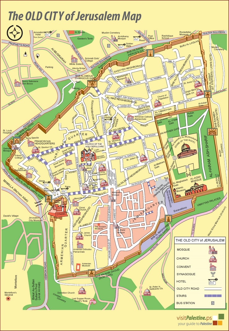 Jerusalem old city map