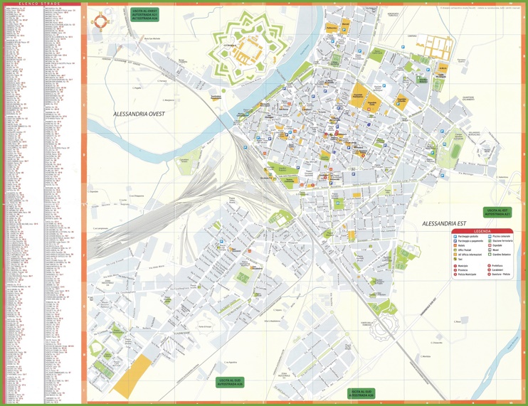 Alessandria tourist map