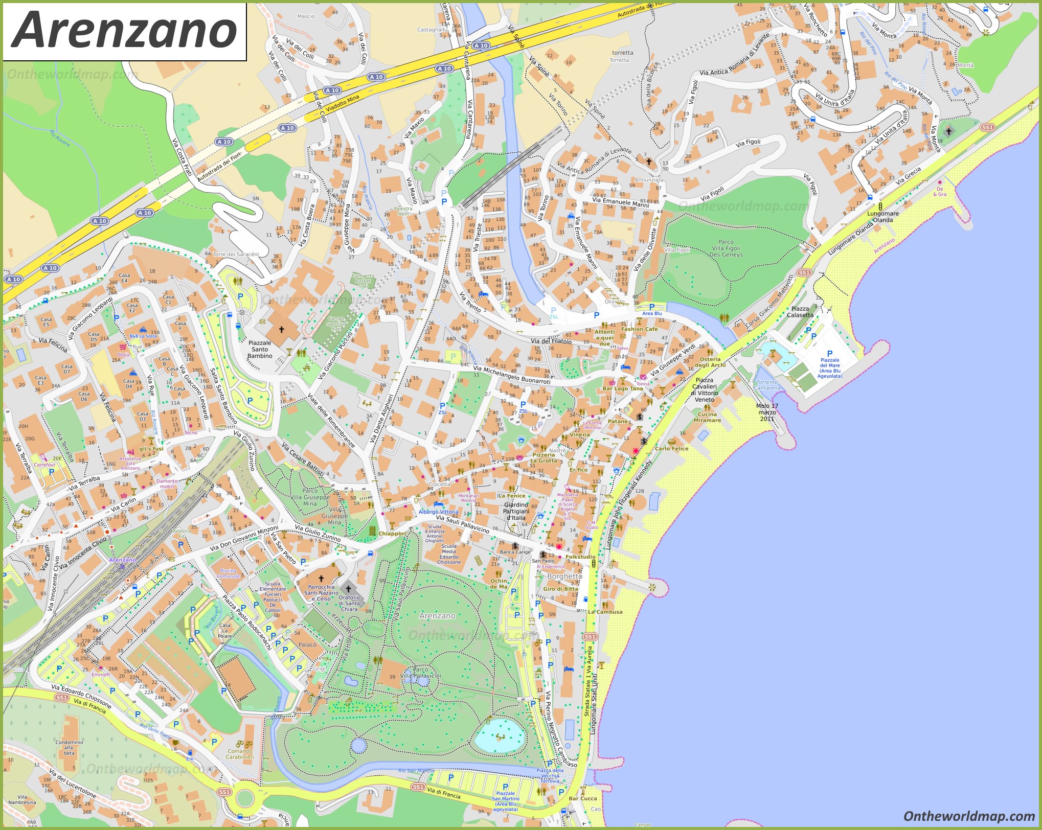Arenzano Maps | Italy | Maps of Arenzano