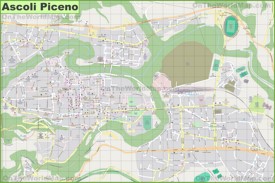 Large detailed map of Ascoli Piceno