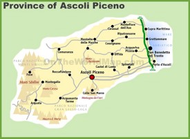 Provincia di Ascoli Piceno Mappa