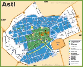 Asti - Mappa Turistica