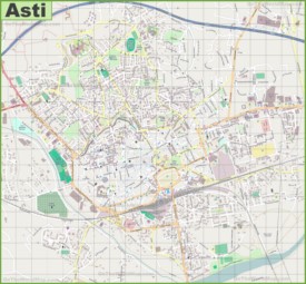 Large detailed map of Asti