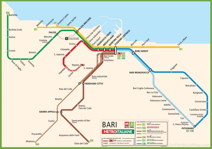 Bari metro map