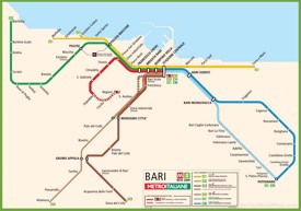 Bari - Mappa della metropolitana