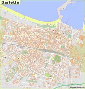 Mappa dettagliata di Barletta