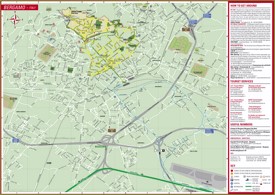 Large detailed tourist map of Bergamo