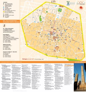 Bologna - Mappa con punti di interesse