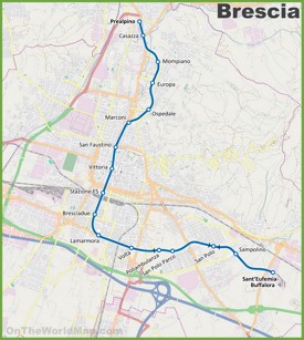 Brescia - Mappa della metropolitana