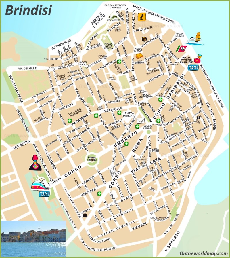 Brindisi Tourist Map
