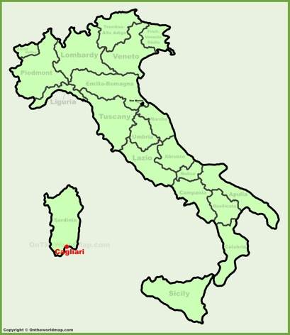 Cagliari Location Map
