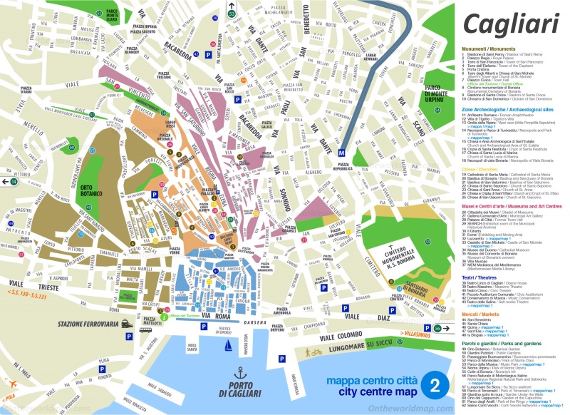 Map of Cagliari