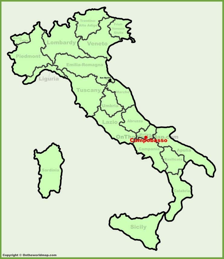 Campobasso location on the Italy map