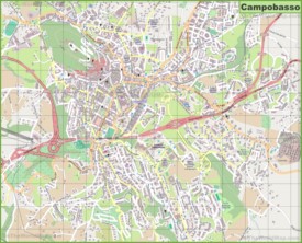 Large detailed map of Campobasso