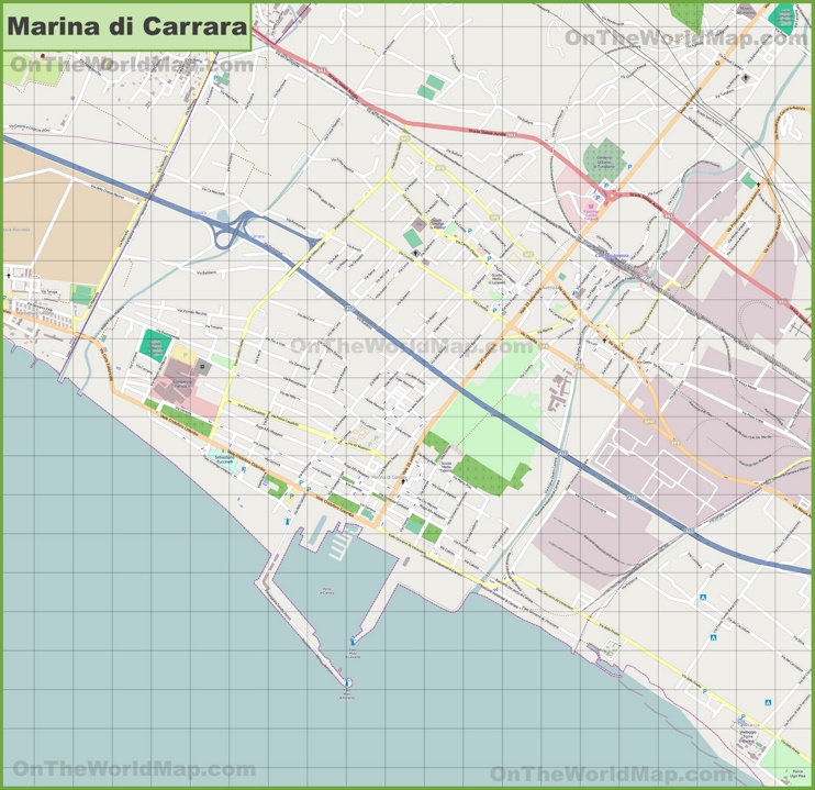 Map of Marina di Carrara