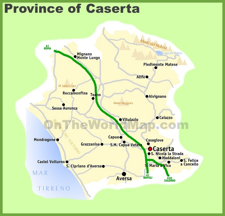 Provincia di Caserta Mappa