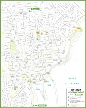 Catania - Mappa con punti di interesse