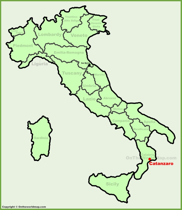 Catanzaro location on the Italy map