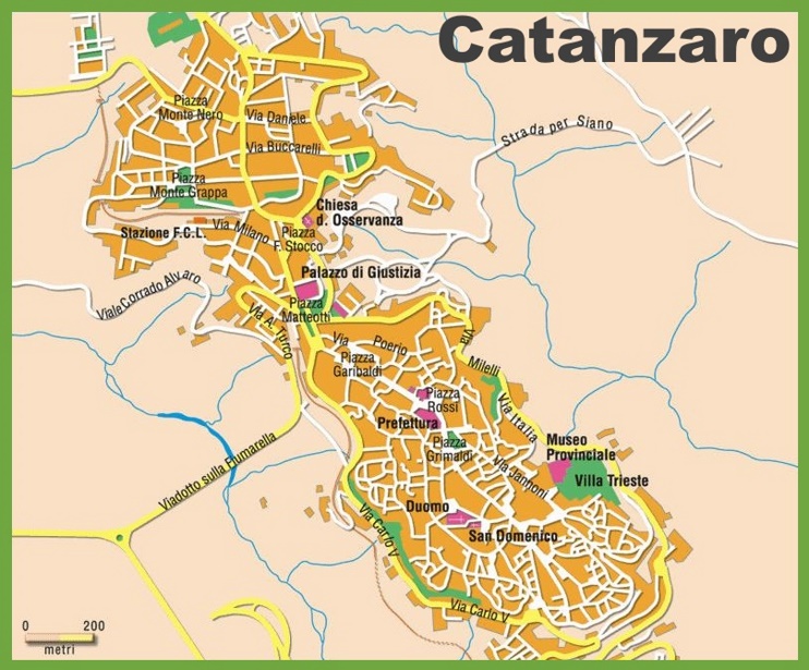 Catanzaro tourist map