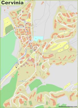 Detailed Map of Cervinia