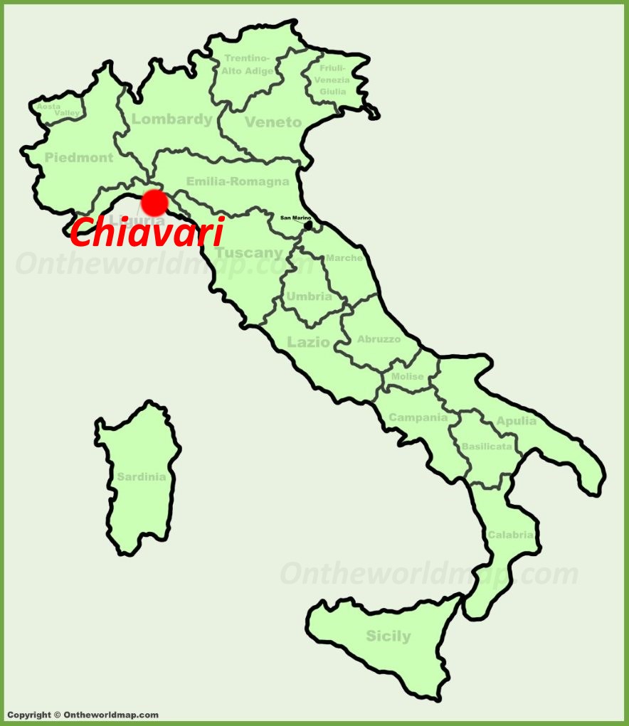 Chiavari location on the Italy map