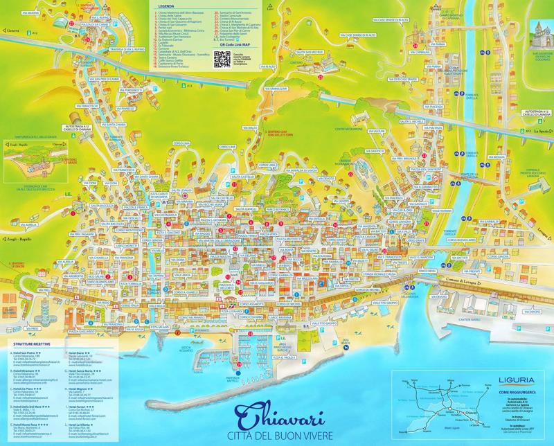 Chiavari Tourist Map