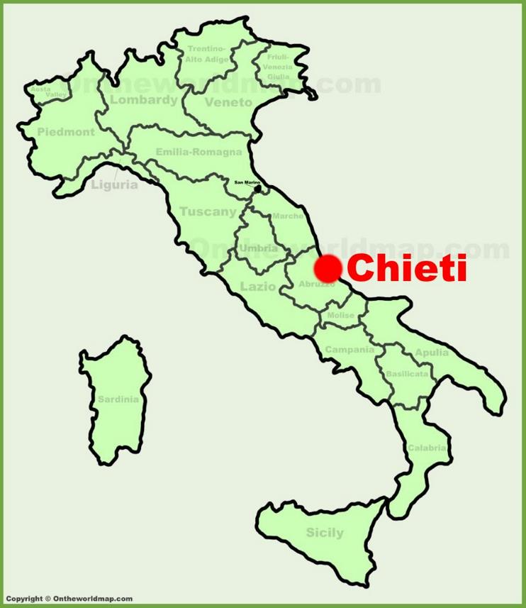 Chieti location on the Italy map