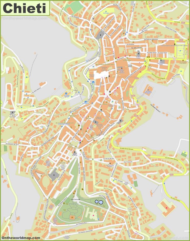 Chieti Old Town Map