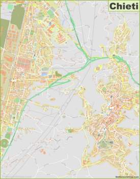 Detailed Map of Chieti