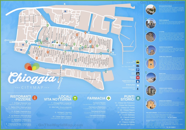 Chioggia tourist map