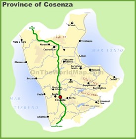 Province of Cosenza map
