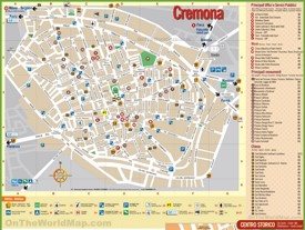 Cremona tourist map