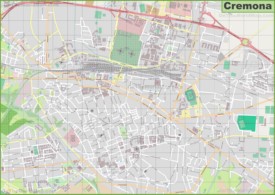 Large detailed map of Cremona