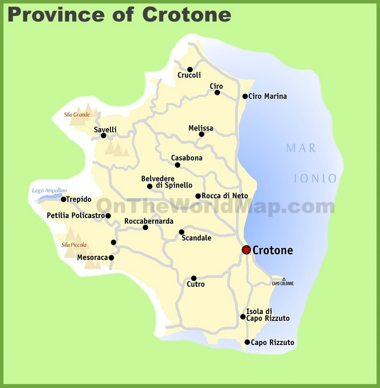 Provincia di Crotone Mappa