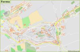Mappa dettagliata di Fermo