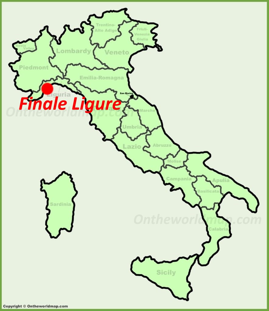 Finale Ligure location on the Italy map