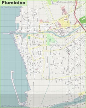 Grande mappa dettagliata di Fiumicino