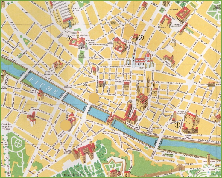 Firenze - Mappa di centro città