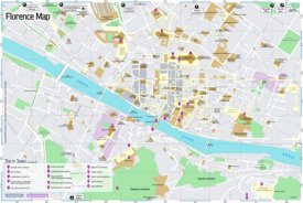 Firenze - mappa delle principali attrazioni