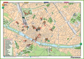 Firenze - Mappa con punti di interesse