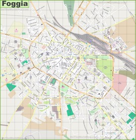 Grande mappa dettagliata di Foggia