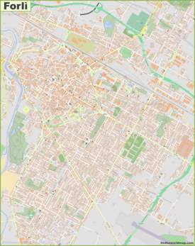 Mappa dettagliata di Forlì