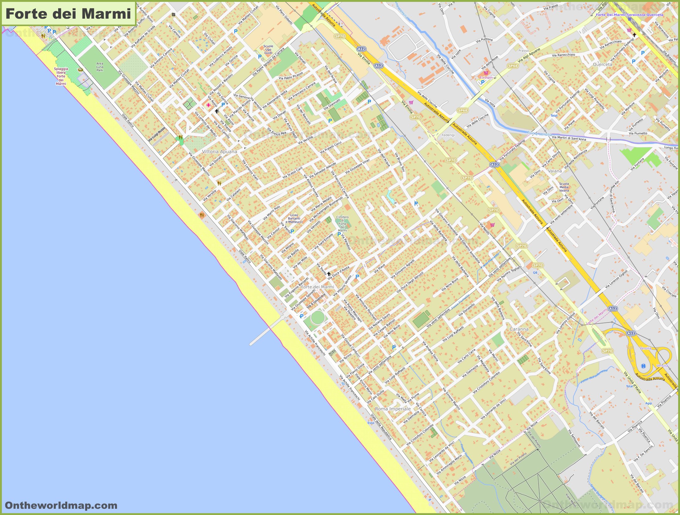 Forte Dei Marmi Italy Map - United States Map