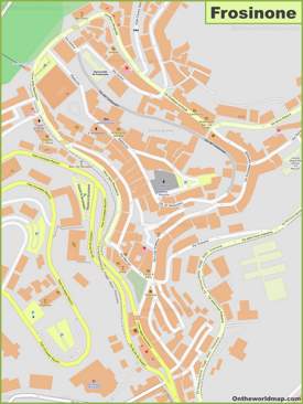 Frosinone Old Town Map
