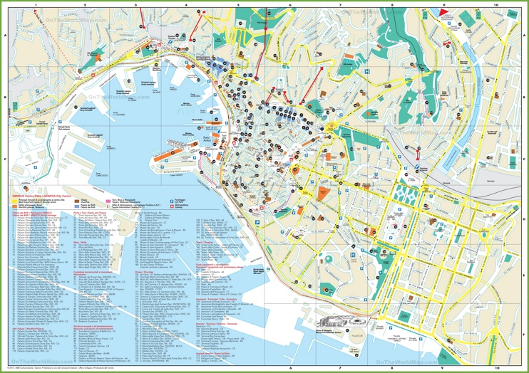 Genoa tourist attractions map