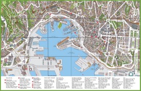 Mappa turistica di Genova centro città