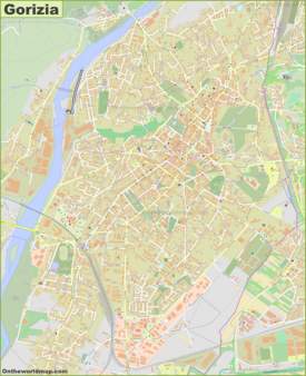 Mappa dettagliata di Gorizia