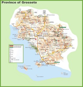 Province of Grosseto tourist map