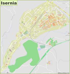 Isernia - Mappa della città vecchia